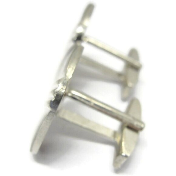 Pioneer Cufflinks Silver Tone Wedding Tux Vintage IOB - Picture 10 of 16